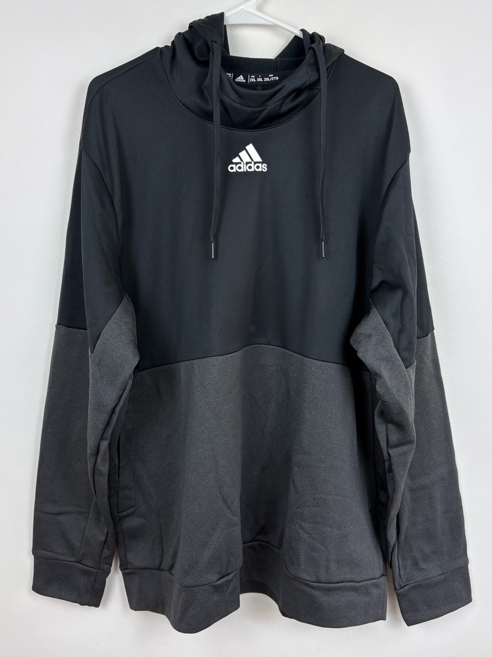 NWT Adidas Men's Team Issue Pullover Hoodie Aeroready Black FQ0155 2X Blokecore